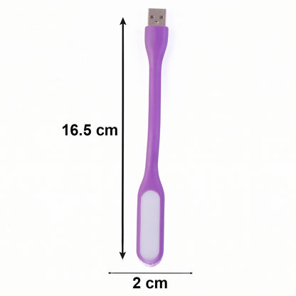 Flexible USB LED lamp plugged into computer USB port