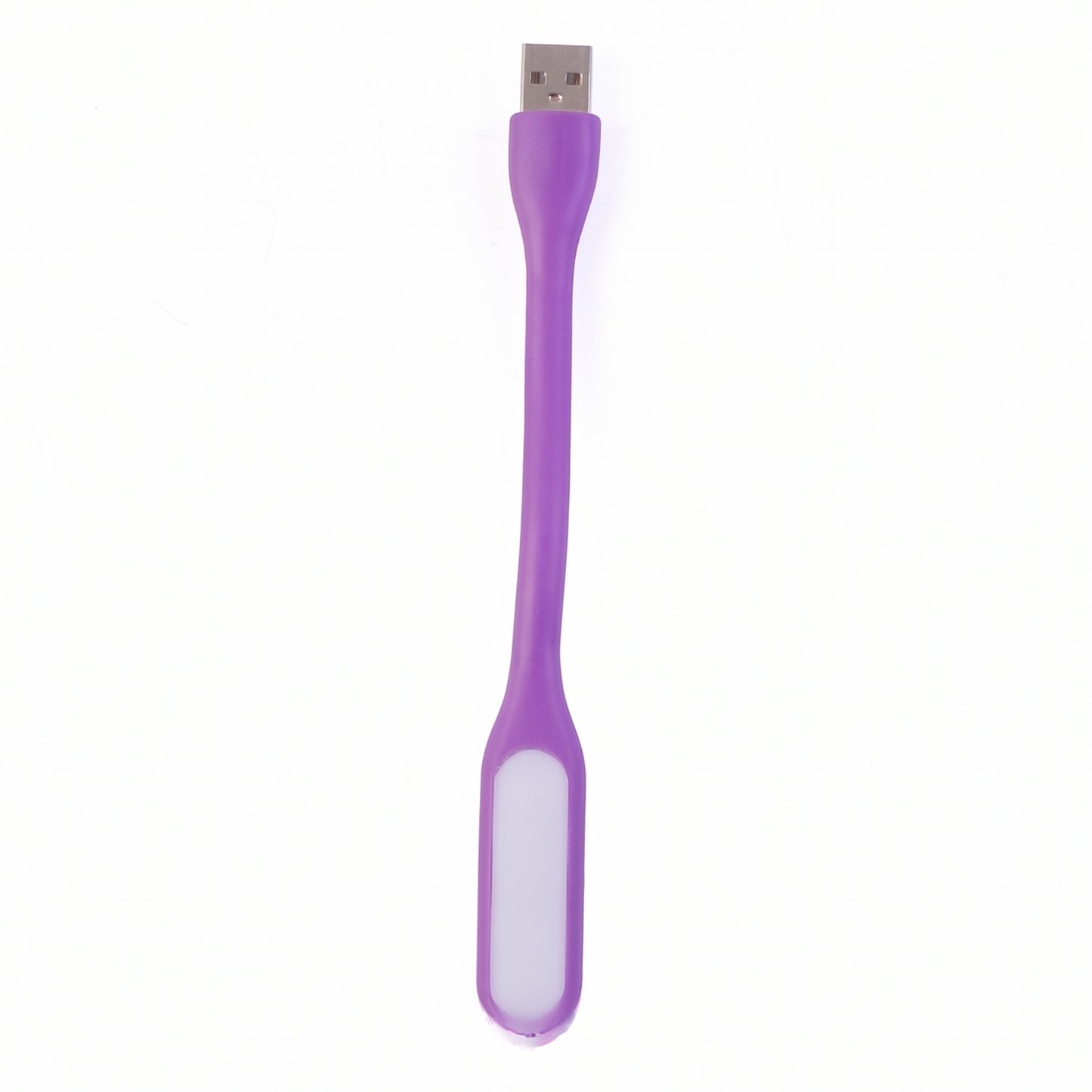 Purple USB powered LED light illuminating workspace