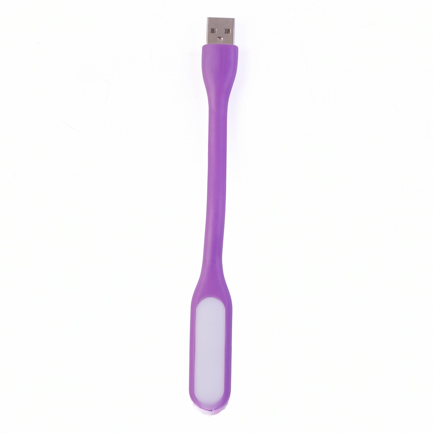 Purple USB powered LED light illuminating workspace