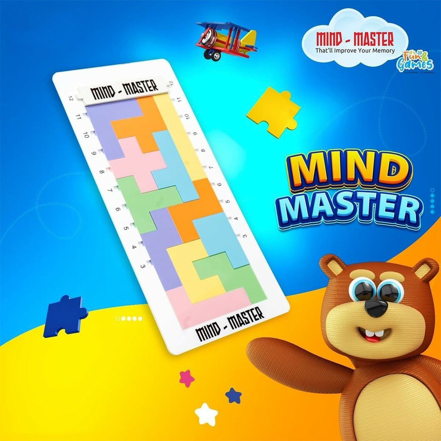 Mind Master Colorful Brain Teaser Puzzle Game for Kids – Memory, Logic & Cognitive Development Toy