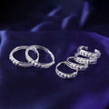 Sterling Silver Beaded Ring Set – Minimalist & Elegant Design
