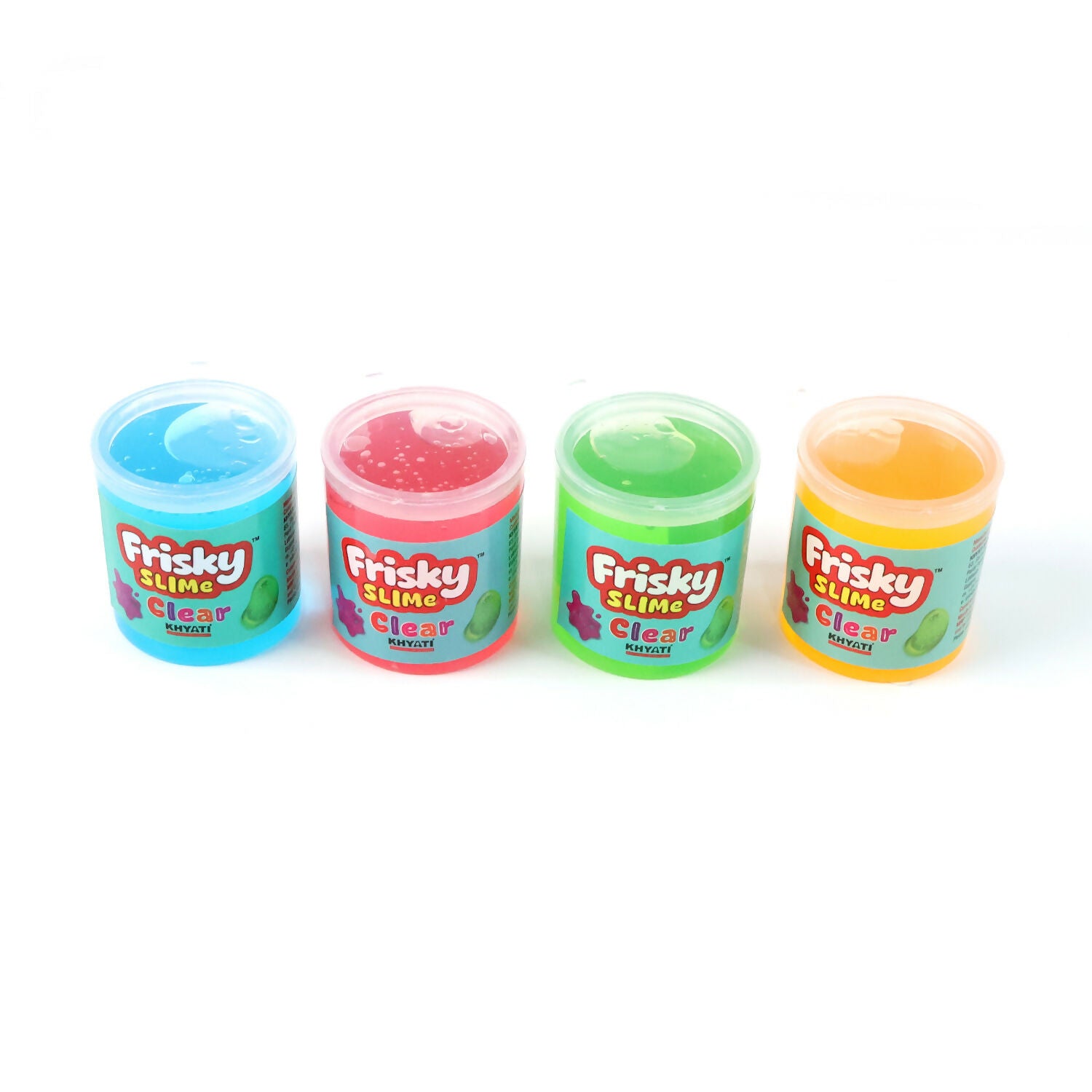 Khyati Frisky Clear Slime, Soft, Stretchy Fun Sensory Play Gel (1Pc/Mix Colour, 40 g)