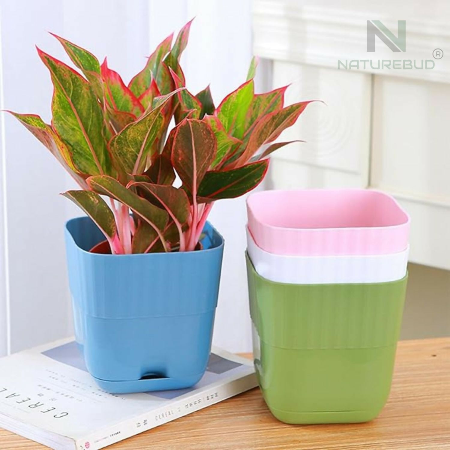 ELITEGROW SQUARE FLOWER POT (PACK OF 5)