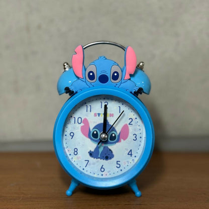 Cute Cartoon Alarm Clock for Kids Bedroom Table with Loud Bell Ring