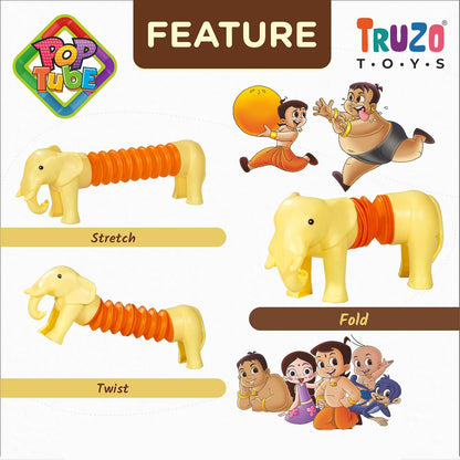 Truzo Toys Pop Tube Elephant – Shape Changing Telescopic Tube Toy for Kids
