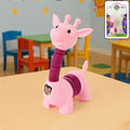 Pink Dino Pop Tube Toy – Flexible Sensory Play for Kids