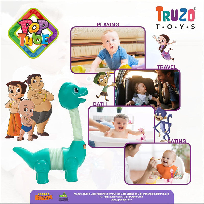 Dinosaur Shaped Pop Tube Toy – Stretchable, Bendable Stress Relief Fidget for Kids