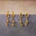 Gold Drop Earrings – Elegant Beaded Cascading Design