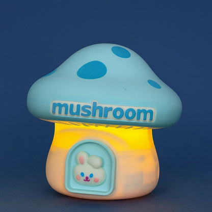 Blue Mushroom LED Desk Lamp with Pencil Sharpener & USB Charging