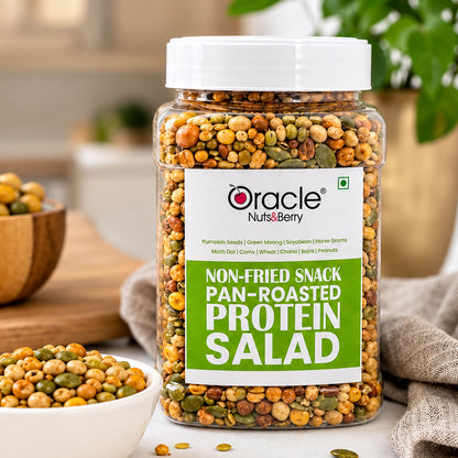 Pan Roasted Protein Salad Premium Multigrain Crunchy Healthy Snack Mix Jar (450g)