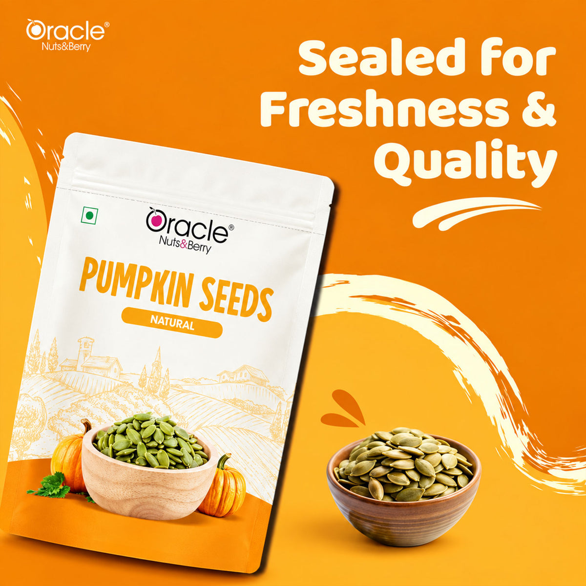 Pumpkin Seeds Premium Pure Raw Natural Seeds Full of Protein Rich Goodness (250g)