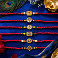 Premium Designer Rakhi for Brother with Traditional Beads and Elegant Festive Look (Pack of 6)