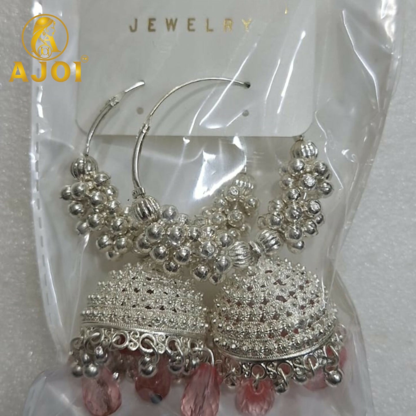 Vintage Silver with Ruby Drops
