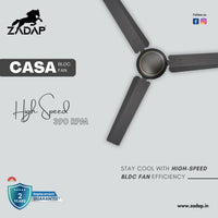 Zadap Casa 1200mm 5-Star BLDC High Speed Fan