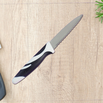 Ritu Stainless Steel Serrated Blade Zebra Kitchen Knife (1 Pc) view 2