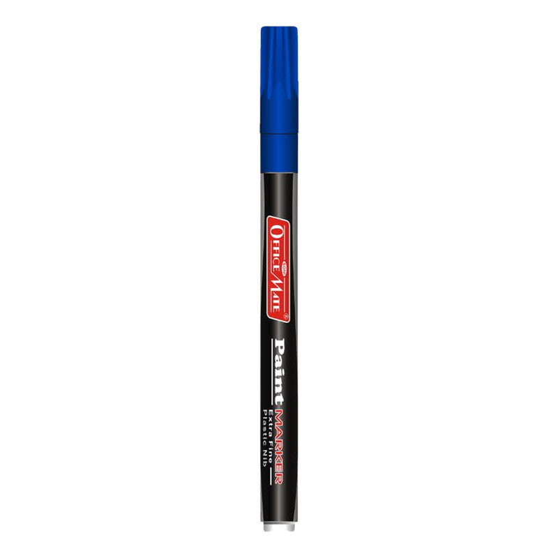 Office Mate Paint Marker – Blue Colour Extra Fine Plastic Nib
