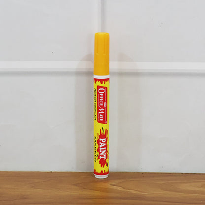 Soni Officamate Permanent Paint Marker Pen Yellow – Quick Dry, Waterproof, Multi-Surface, REACH Compliant