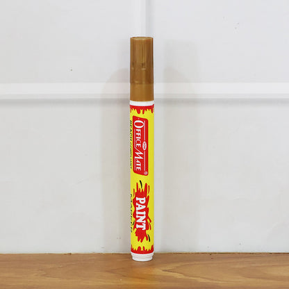 Soni Officamate Permanent Paint Marker Pen Golden – High Gloss Metallic Ink, Quick Dry, REACH Compliant