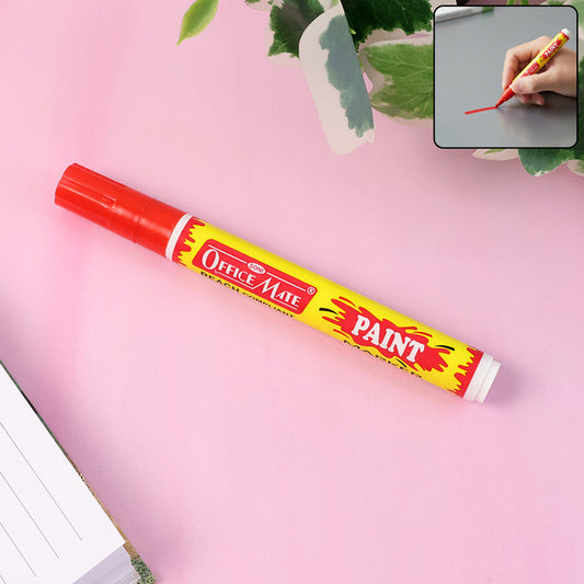Soni Officamate Permanent Paint Marker Pen Red – Quick Dry, Waterproof & REACH Compliant