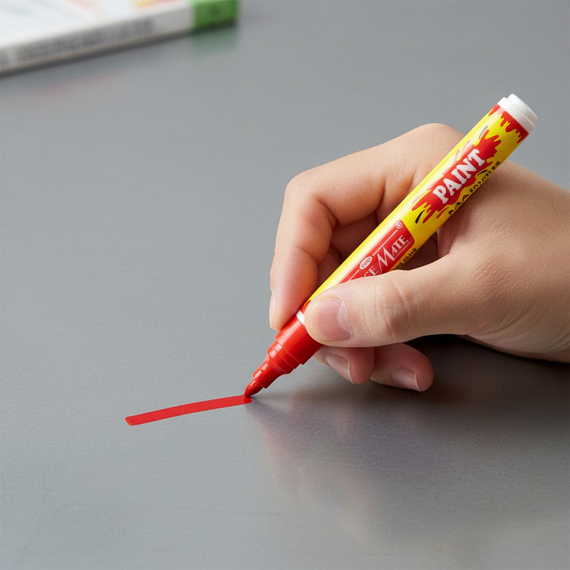 Officemate Permanent Paint Marker Pen Red – Quick Dry, Waterproof & REACH Compliant