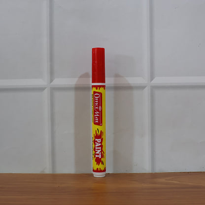 Officemate Permanent Paint Marker Pen Red – Quick Dry, Waterproof & REACH Compliant