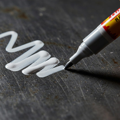 Soni Officamate Permanent Paint Marker Pen Silver – Metallic Finish, Quick Dry, Waterproof & REACH Compliant