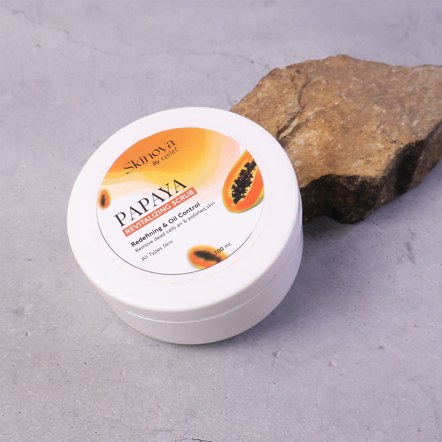 Eyelet Papaya Revitalizing Scrub – Exfoliating Face & Body Scrub(100ml)