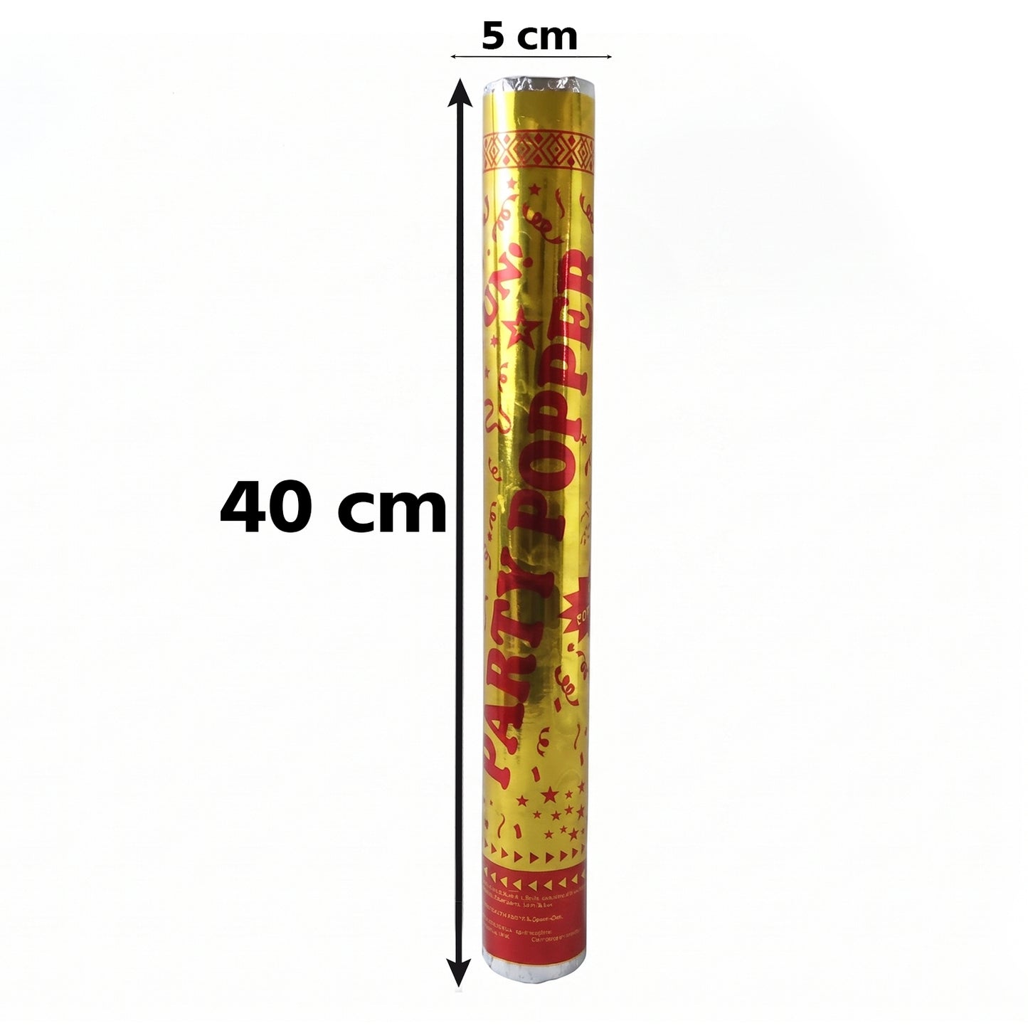 Golden Party Popper Confetti Cannon Shooter for Birthday and Celebration (1 Pc)