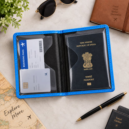 Passport Holder Travel Wallet for International Trips, Flights and Tours (1 Pc)