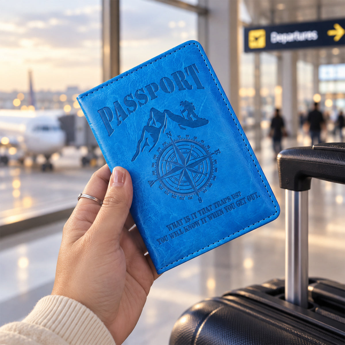Passport Holder Travel Wallet for International Trips, Flights and Tours (1 Pc)