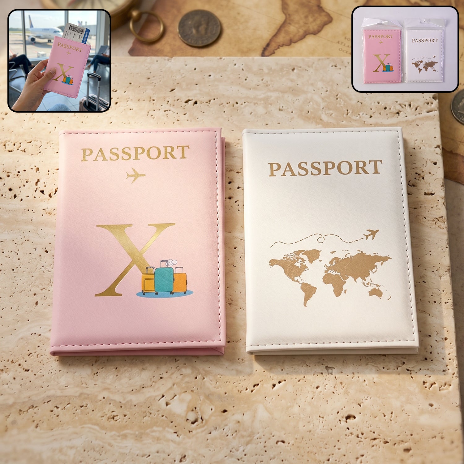 Passport cover featuring stylish mix patterns
