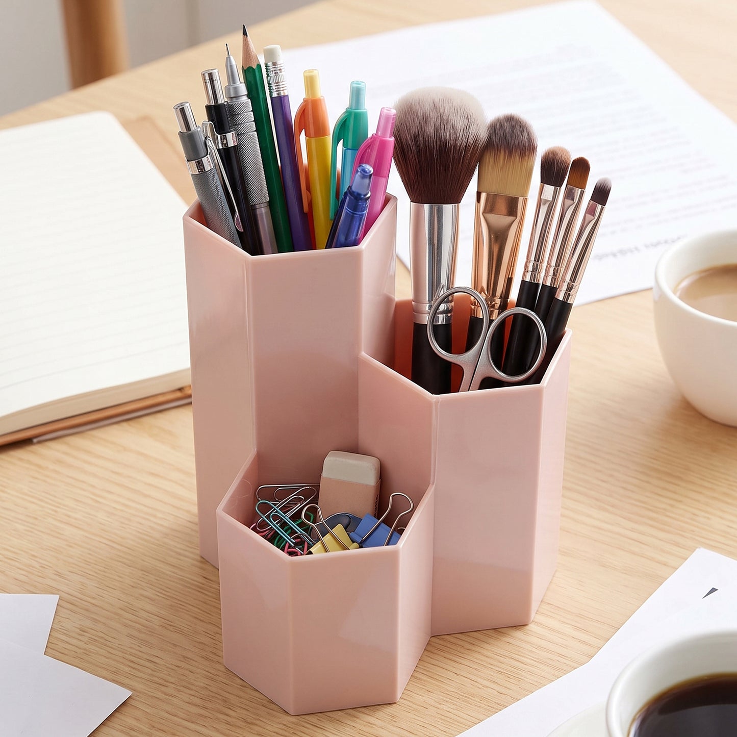 Organizer keeping a study table tidy