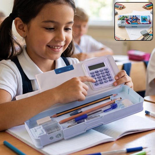 Kids Geometry Box – Multifunction Calculator & Sharpener | Writezo
