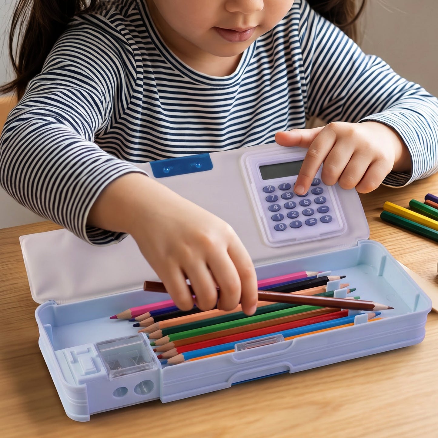 Kids Geometry Box – Multifunction Calculator & Sharpener | Writezo
