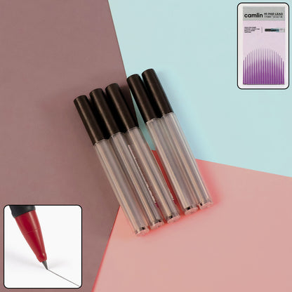 Camlin Hi-Par 2.0 mm Pencil Leads – High-Polymer Replacement Leads for 2 mm Clutch Pencils (Pack of 10)