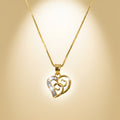 Twin Heart Pendant Necklace – Elegant Crystal Accent Design