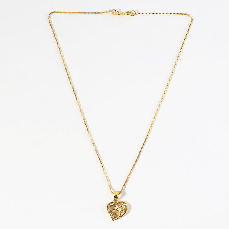 Detailed shot of shining crystal accent on twin heart pendant necklace