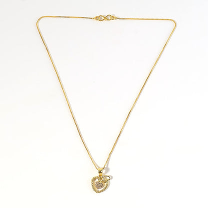 Elegant pendant necklace with sparkling crystal dual heart design worn gracefully
