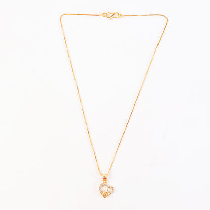 Gold-plated double heart pendant necklace necklace worn as romantic jewelry accessory