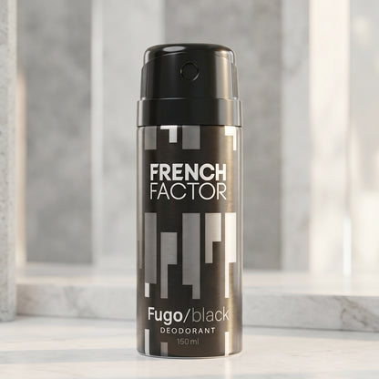 French Factor Fugo Black Deodorant Body Spray (1 Pc, 150 ML)