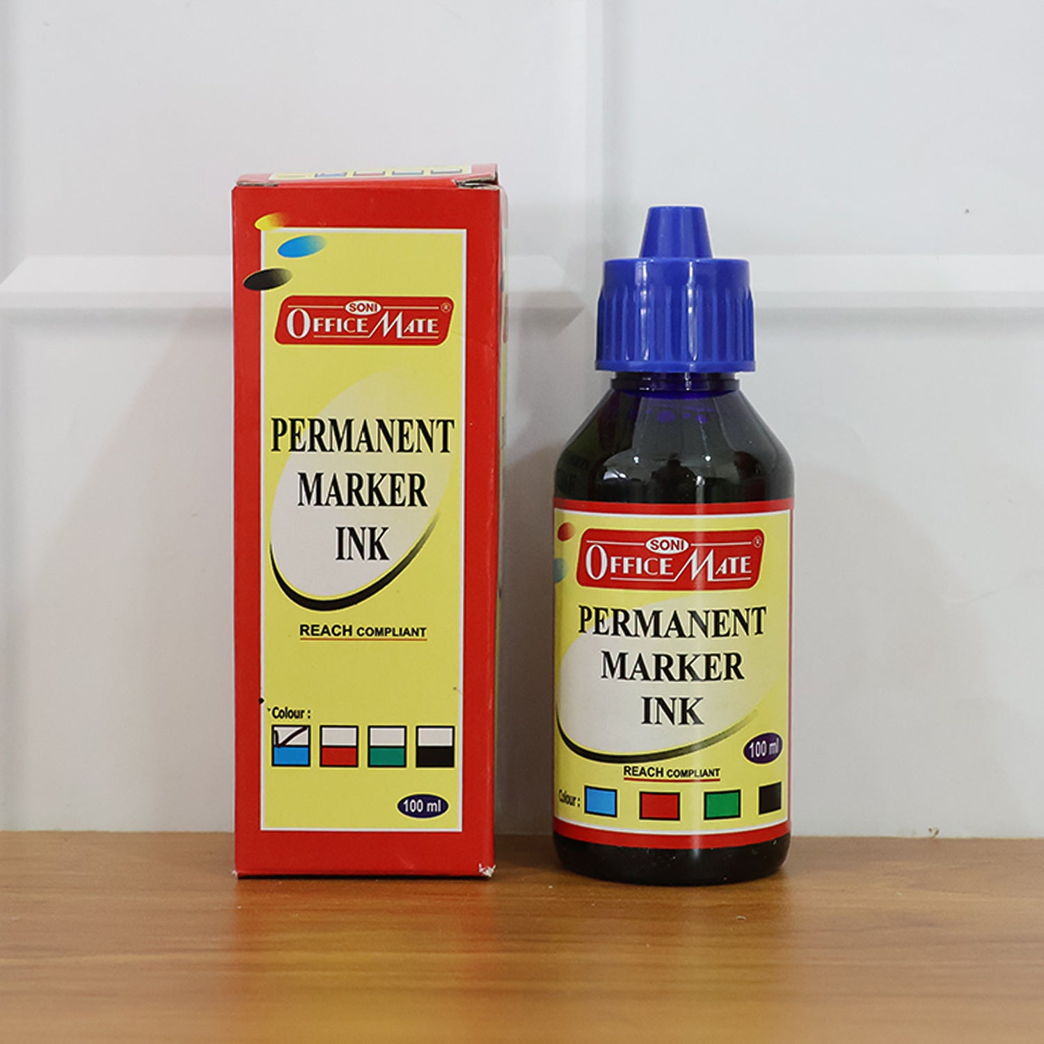 Officemate Permanent Marker Ink 100ml – Quick Dry, Bright, Long-Lasting Refill Ink