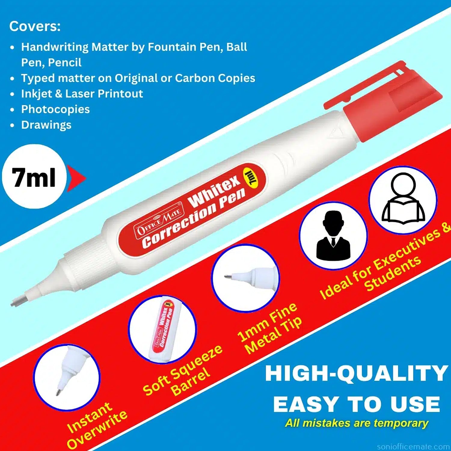 Officemate My Personal Office Kit – Complete Stationery Set with Glue Stick, Cutter, Markers, Correction Pen, Sticky Notes & More