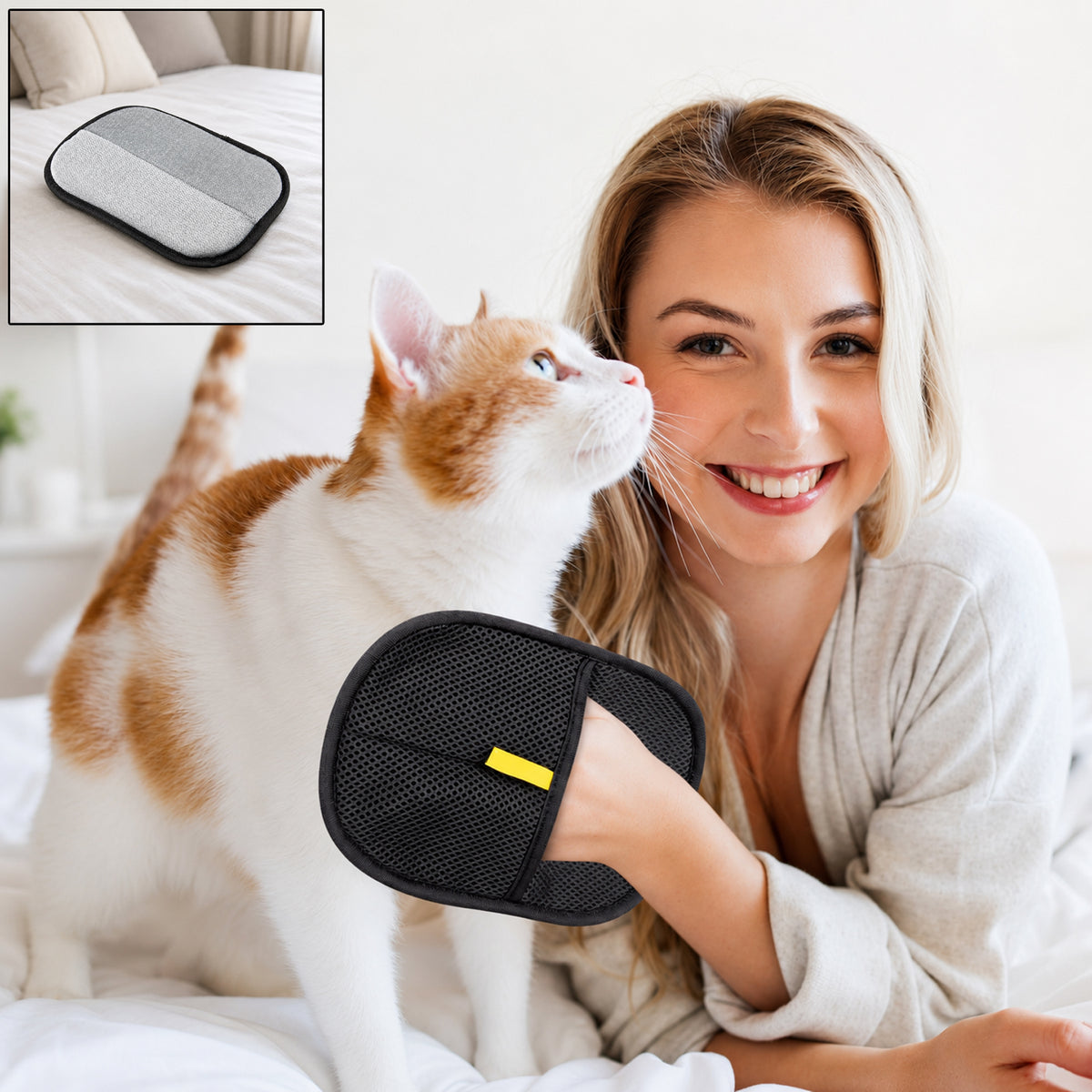Reusable Lint Remover Glove for Pet Hair, Sofa, Clothes and Fabric Care (1 Pc)