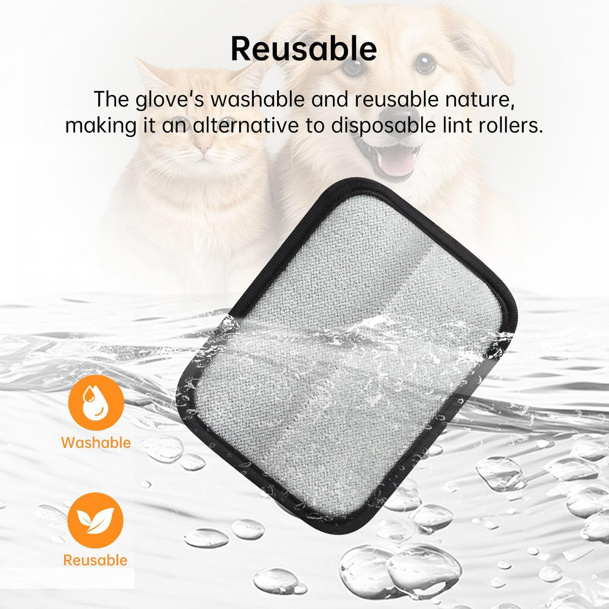 Reusable Lint Remover Glove for Pet Hair, Sofa, Clothes and Fabric Care (1 Pc)