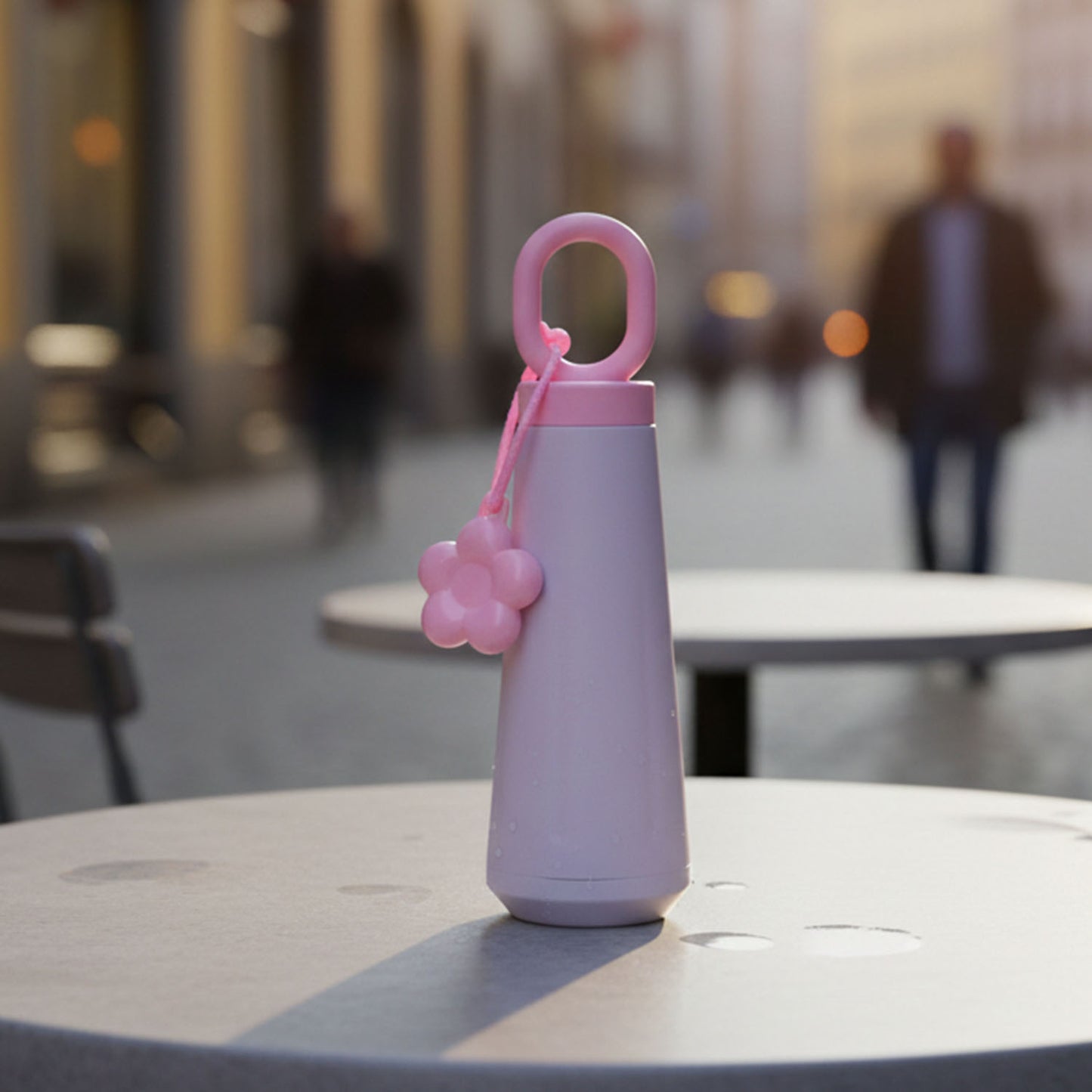 Portable water bottle close-up