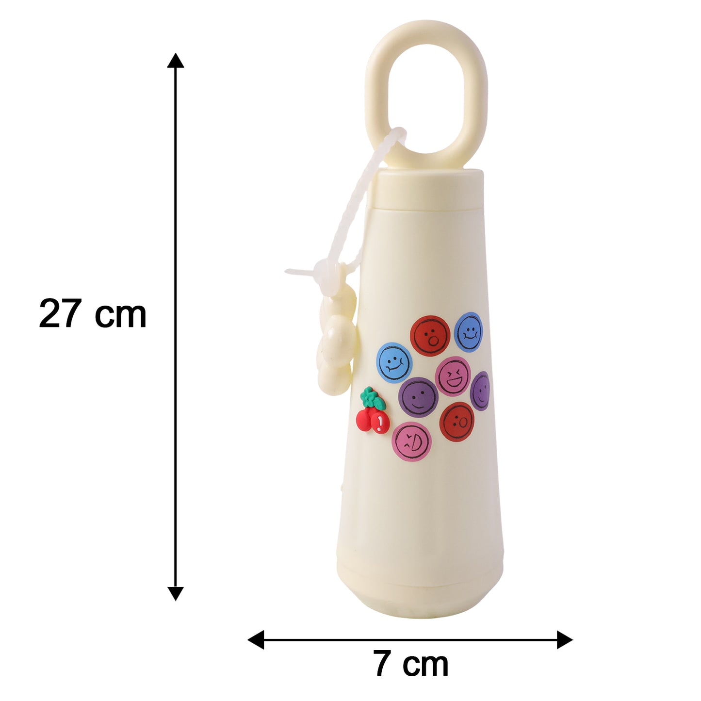 Size comparison image of 500ml glass water bottle