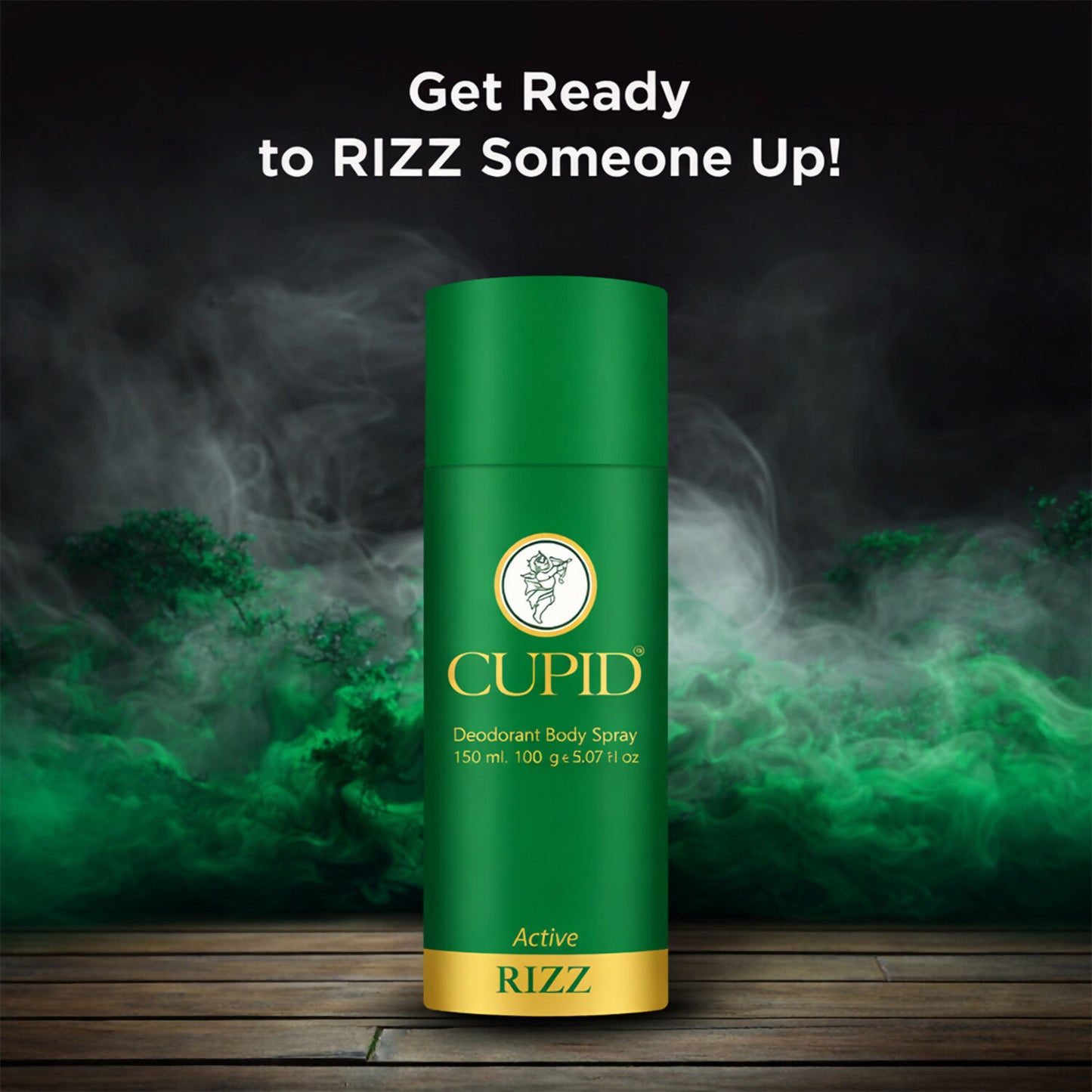 CUPID Deodorant Body Spray - RIZZ Active Fragrance for Men (150 ml)