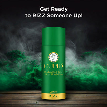 CUPID Deodorant Body Spray - RIZZ Active Fragrance for Men (150 ml)