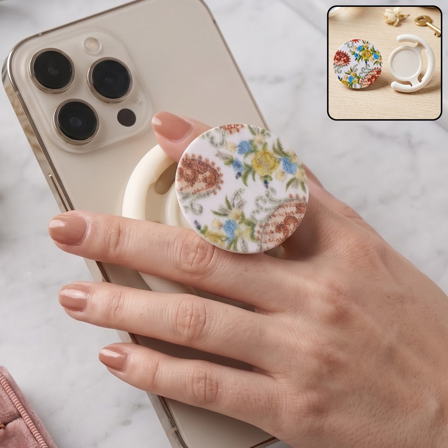 Mobile Phone Holder – Enamel Watermelon Design | TinyTrendy