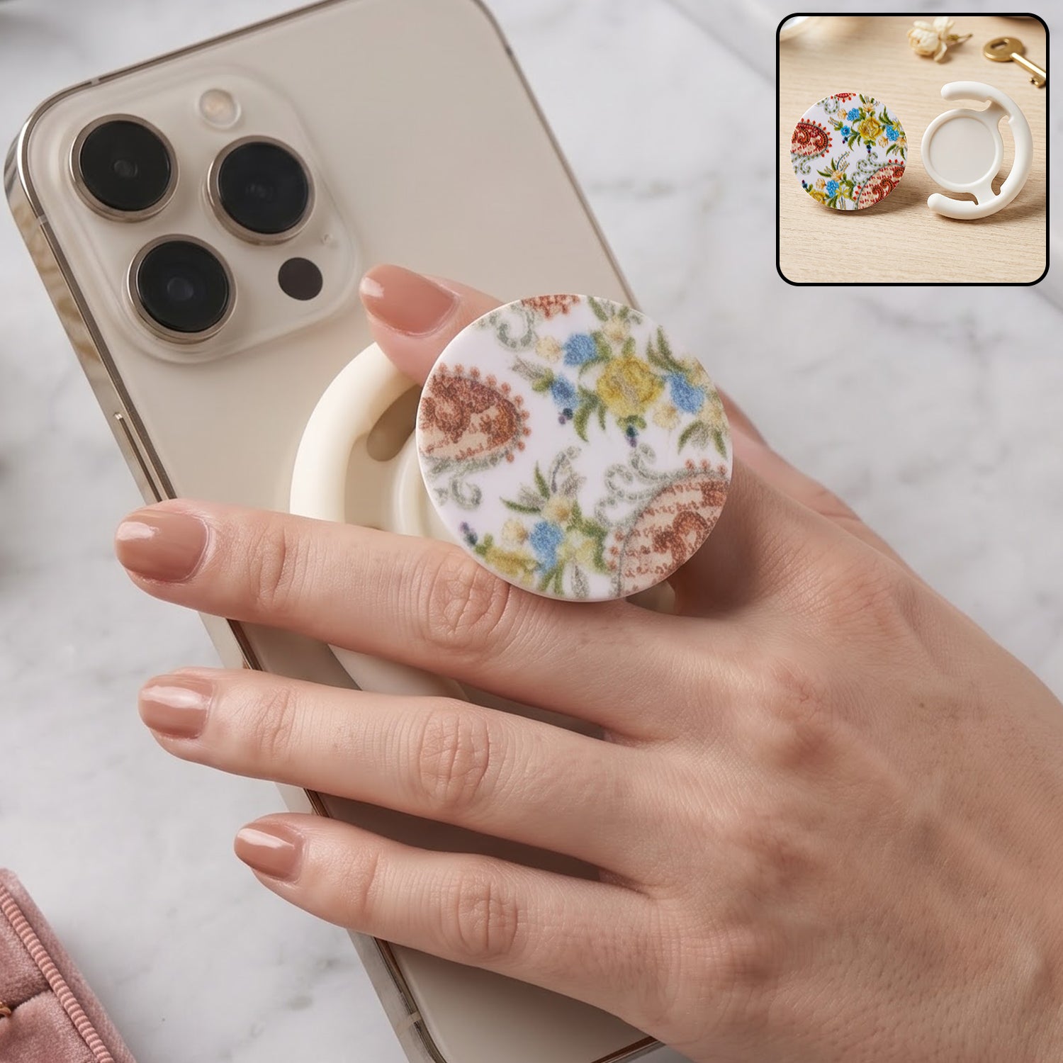 Mobile Phone Holder – Enamel Watermelon Design | TinyTrendy